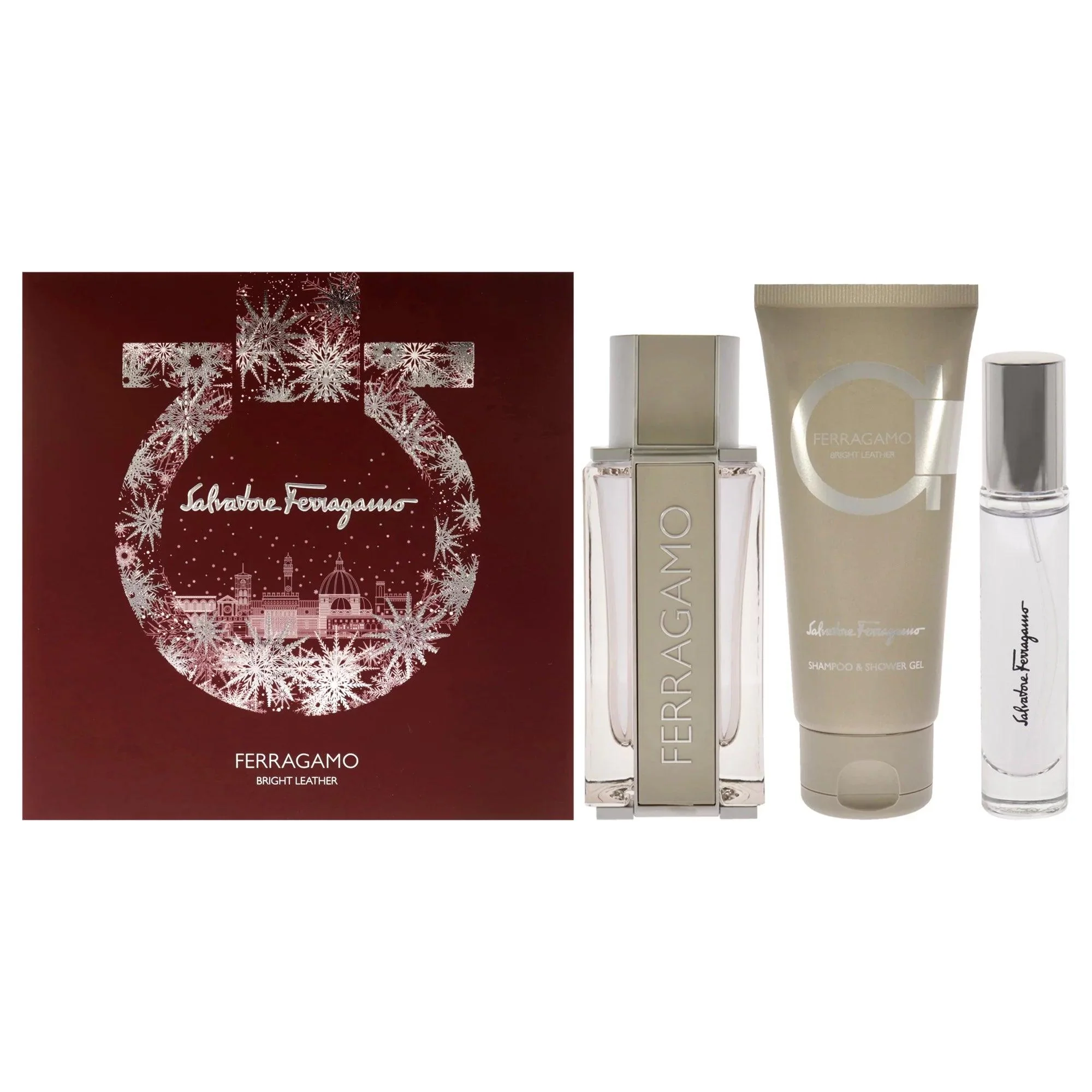 Ferragamo Bright Leather EDT Gift Set for Men (3PC)